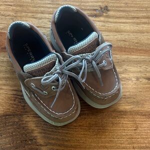 Sperry Kids Tan Moccasins